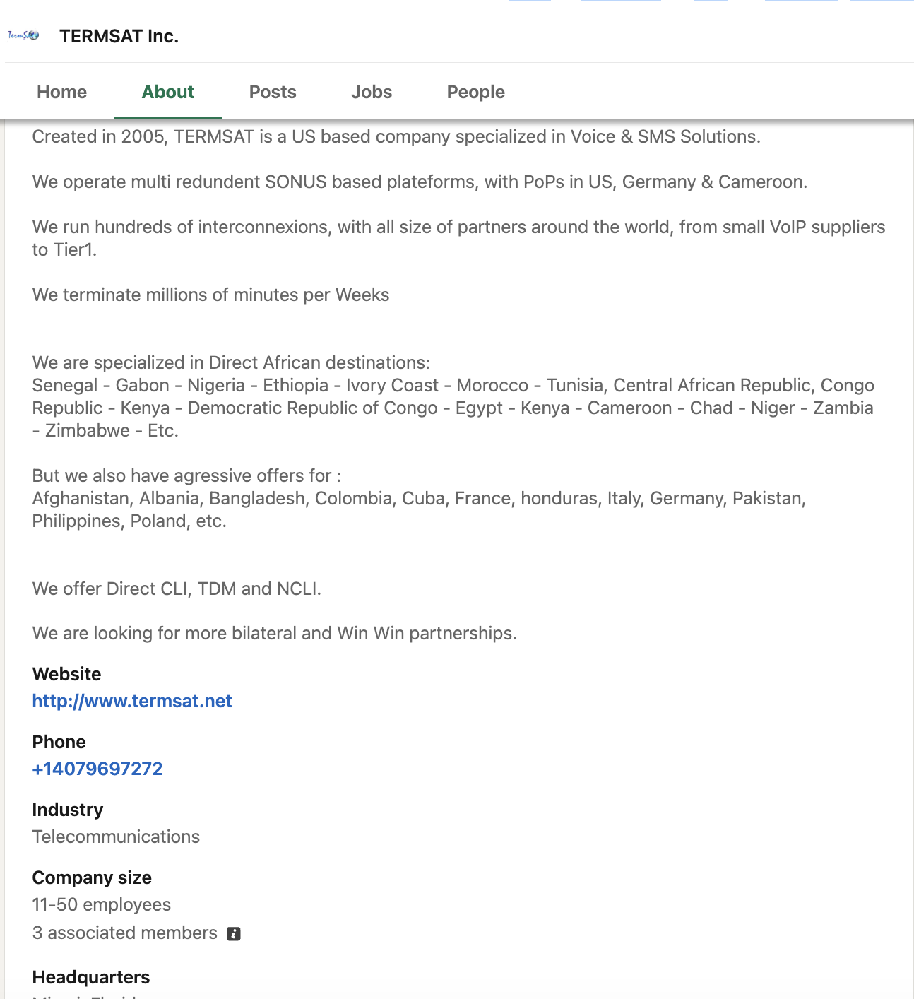 Termsat company overview